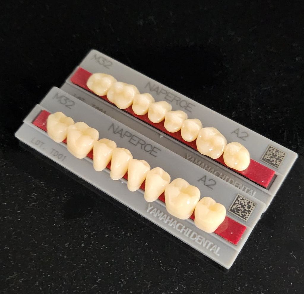 Yamahachi Acrylic Resin Teeth, Posterior 30 Degrees D2-D3 (per card)