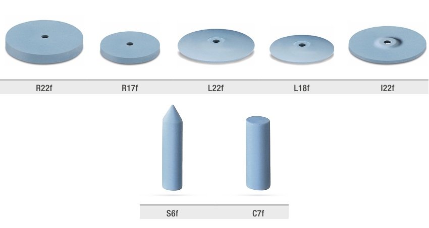 EVE Silicone Polisher Blue Fine Pkg 100