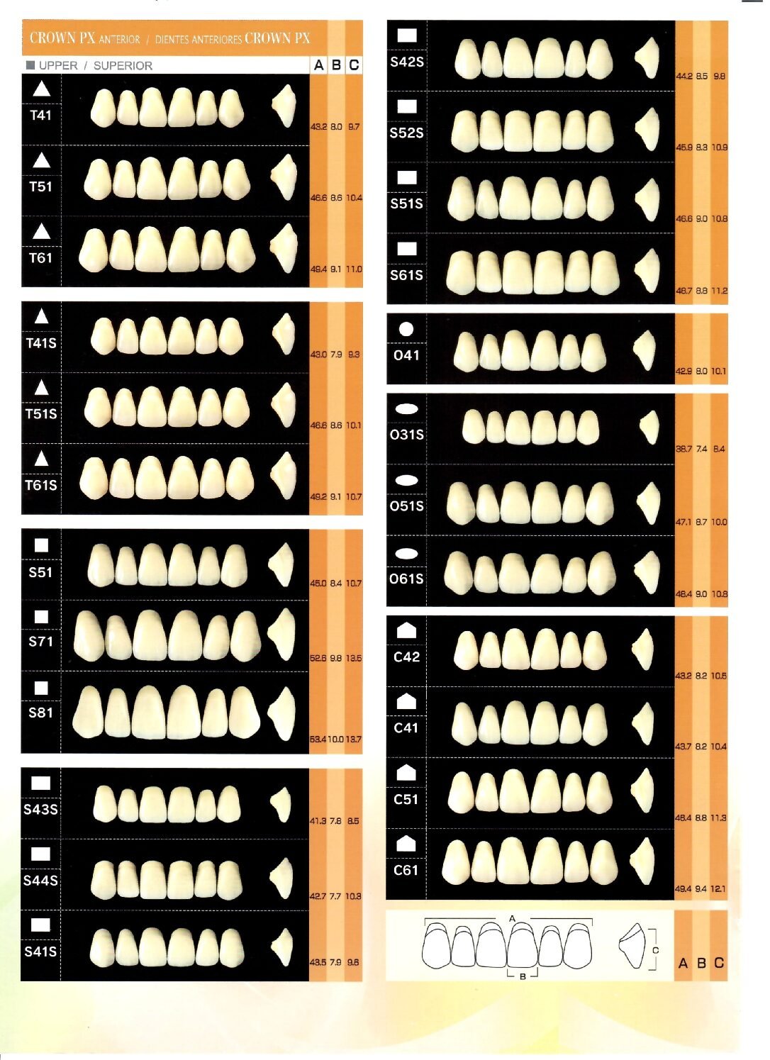 Yamahachi Composite Resin Teeth Posterior (Shades:A1-A4)