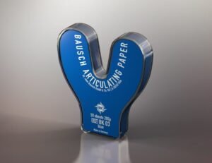 BK 03 Plastic dispenser horseshoe,50 sheets blue
